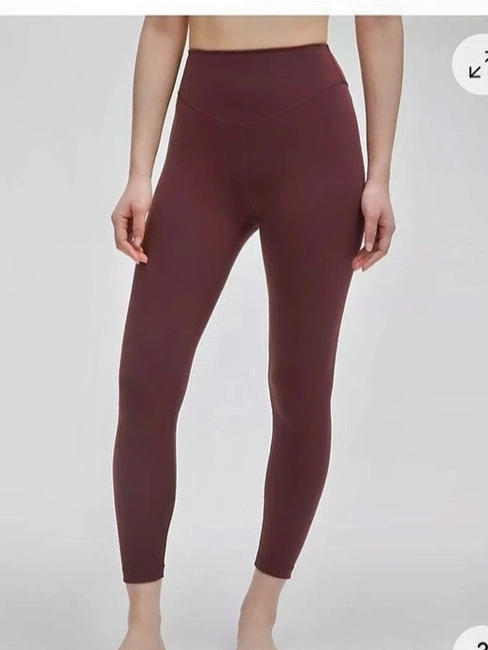 lululemon Wunder Under SmoothCover High-Rise Tight 28" in Goodnight Plum (maroon